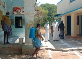 கொரொனா தடுப்பிற்கு ஆயர்தர்மம் ஊராட்சி தயார்