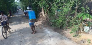 வடசேரி ஊராட்சியில் இரண்டாம் முறையாக கிருமி நாசினி