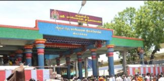 இருக்கன்குடி அம்மன் கோவிலை சுத்தம் செய்யும் பணி