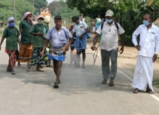 ஓசூர் ஊராட்சி முழுவதும் கிருமி நாசினி தெளிப்பு