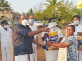 நரிக்குறவர் குடும்பங்களுக்கு நிவாரண உதவி வழங்கிய மருதுஅழகுராஜ்