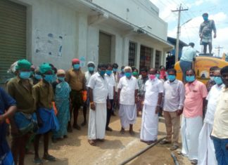 அயன்நத்தம்பட்டி ஊராட்சியில் போர்க்கால பணிகள்