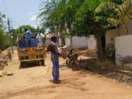 தென்னங்குடி ஊராட்சியில் முக கவசம்