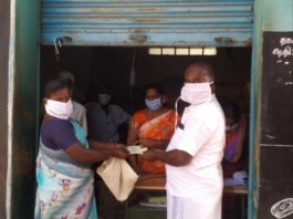 தெக்கூர் ஊராட்சியில் கொரொனா நிவாரண நிதி
