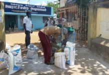 வடசேரி முழுவதும் நான்கு முறை ப்ளீச்சிங் பவுடர் தூவப்பட்டது