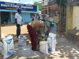 வடசேரி முழுவதும் நான்கு முறை ப்ளீச்சிங் பவுடர் தூவப்பட்டது