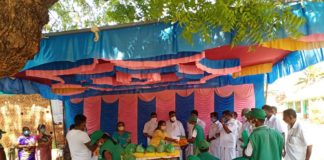 ஊராட்சி தூய்மைப் பணியாளர்களுக்கு கொரோனா நிவாரண பொருட்கள்.