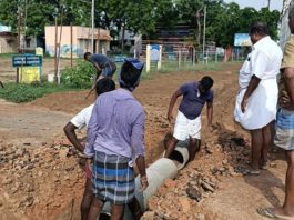 அரியனேந்தல் ஊராட்சியில் மழை நீரை சேமிக்க வடிகால் பணிகள் அரியனேந்தல்