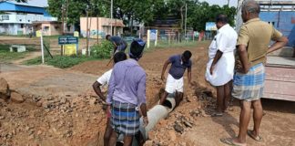 அரியனேந்தல் ஊராட்சியில் மழை நீரை சேமிக்க வடிகால் பணிகள் அரியனேந்தல்