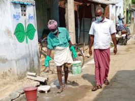 கல்யாணிபுரத்தில் கொரொனா தடுப்பு பணிகள்