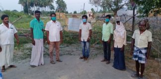 பாதூர் ஊராட்சி எல்லைச் சாலை மூடல்