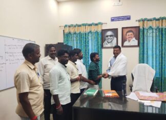 சிவகங்கை மாவட்ட ஊரகவளர்ச்சி புதிய அதிகாரிகளுக்கு வாழ்த்து